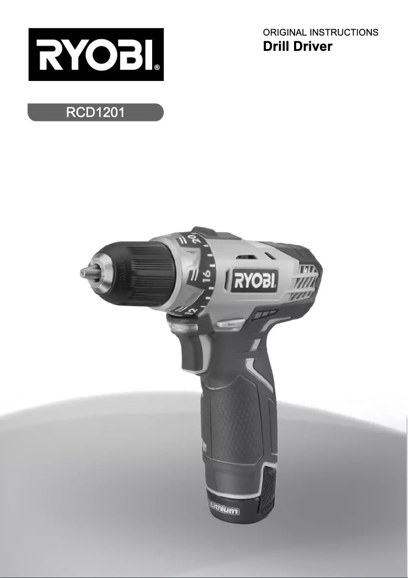 Page 1 de la notice Manuel utilisateur RYOBI RCD12022