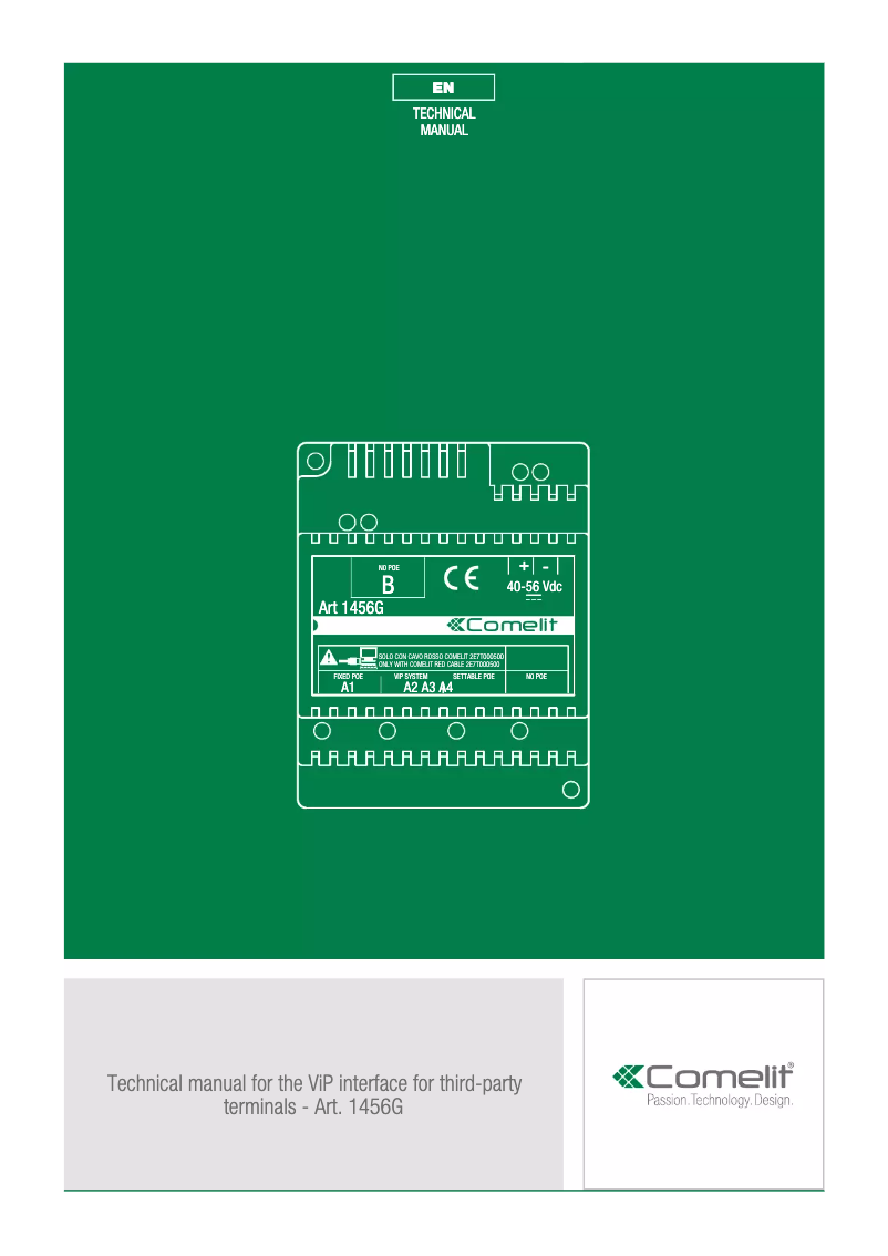 Page 1 de la notice Manuel utilisateur Comelit 1456G