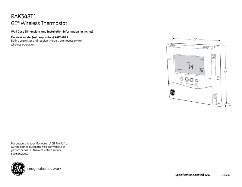 Imagen de la primera página del manual del dispositivo RAK348T1