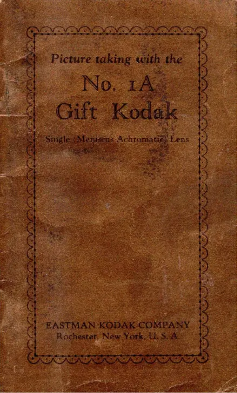 Page 1 de la notice Manuel utilisateur Kodak No. 1A Gift