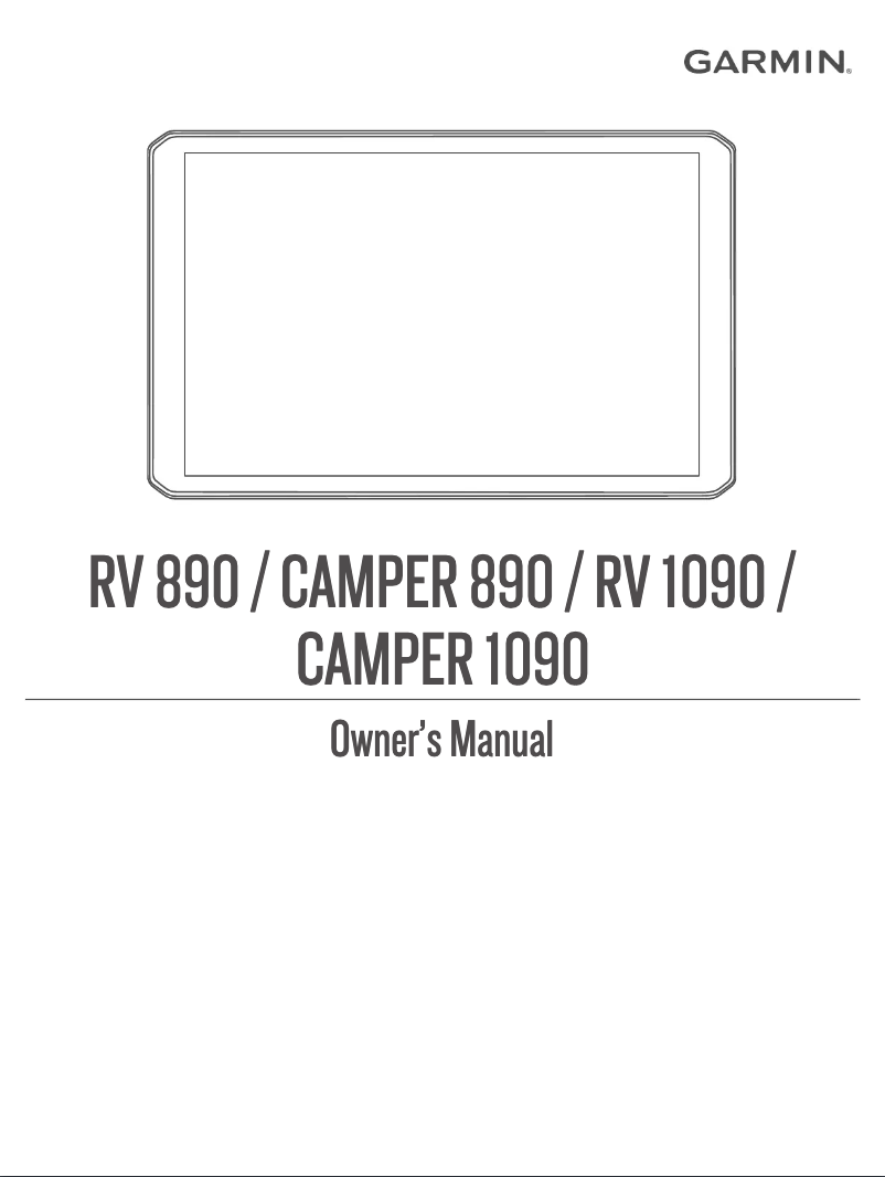Page n°1 - Manuel utilisateur Garmin Camper 890