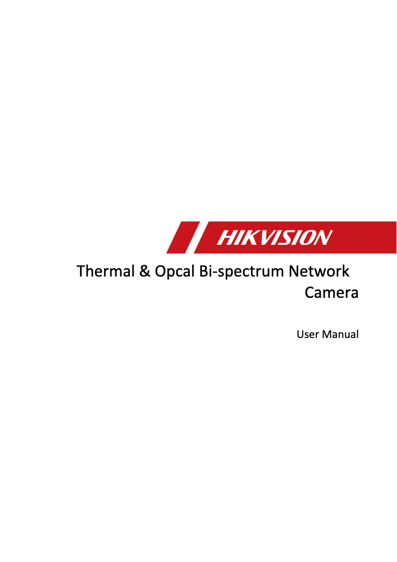 Page n°1 - Manuel utilisateur Hikvision DeepinView DS-2TD2836-50
