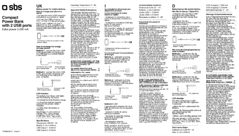 Página 1 del manual Manual de usuario SBS TTBB5200UF