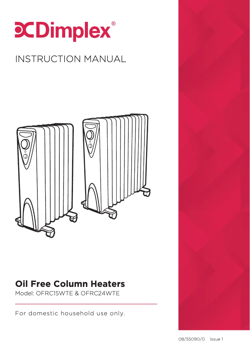 Page 1 de la notice Manuel utilisateur Dimplex OFRC15WTE
