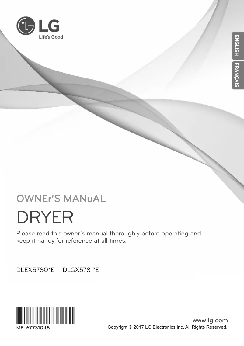 Page n°1 - Manuel utilisateur LG DX5781VE