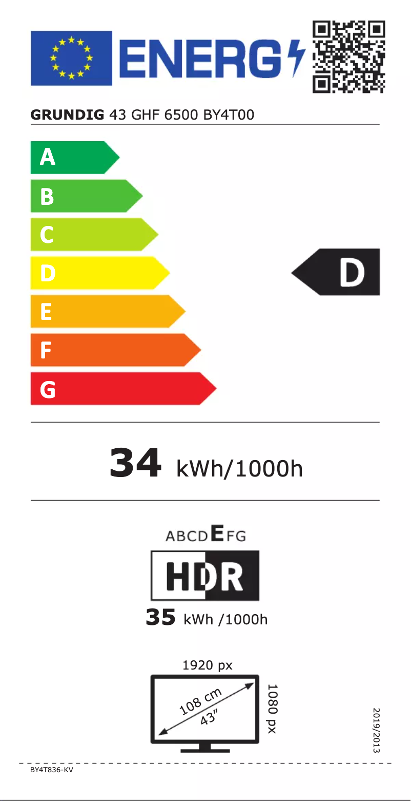 Image de la première page du manuel de l'appareil 43 GHF 6500