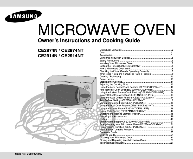 Image de la première page du manuel de l'appareil CE2914NT