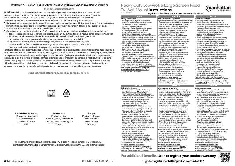 Page n°1 - Mode d'emploi Manhattan 461917