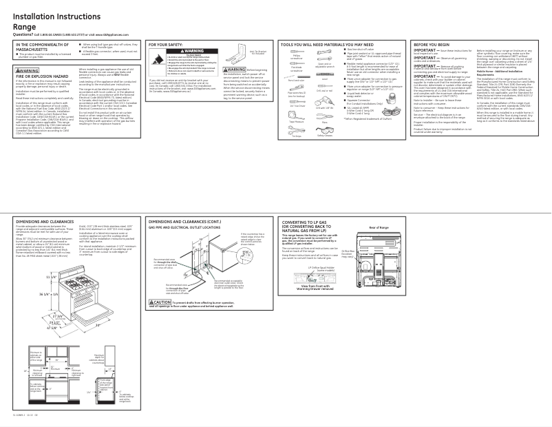 Image de la première page du manuel de l'appareil Profile P2B940DEHWW