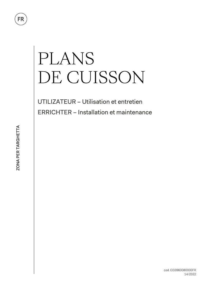 Page 1 de la notice Manuel utilisateur Ilve HCB60CN