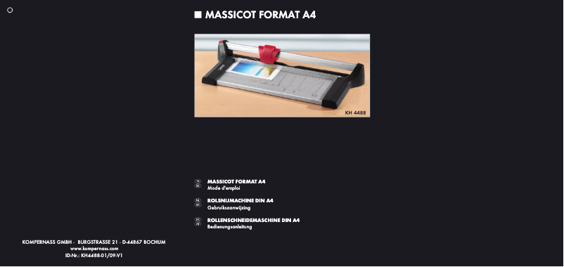 Page 1 de la notice Manuel utilisateur Lervia KH 4488