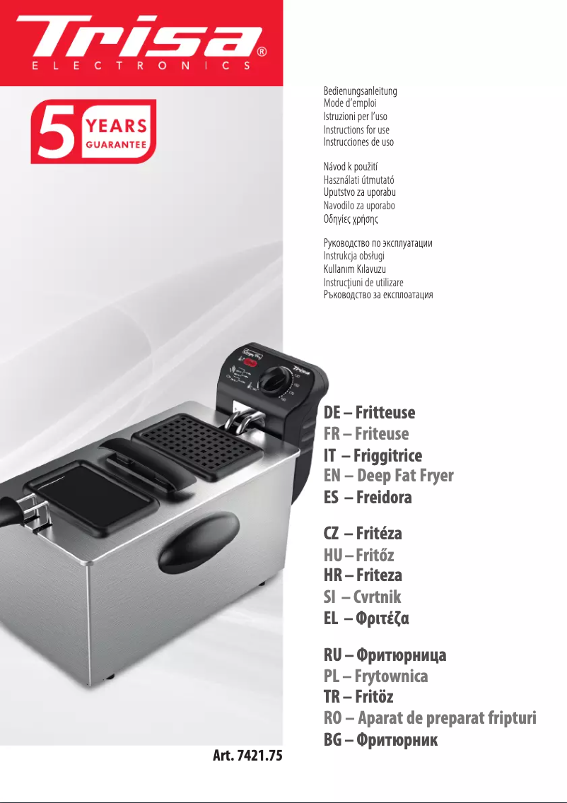 Image de la première page du manuel de l'appareil Crispy Fry 7421.7545