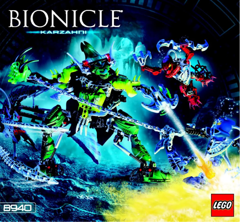Image de la première page du manuel de l'appareil Bionicle 8940