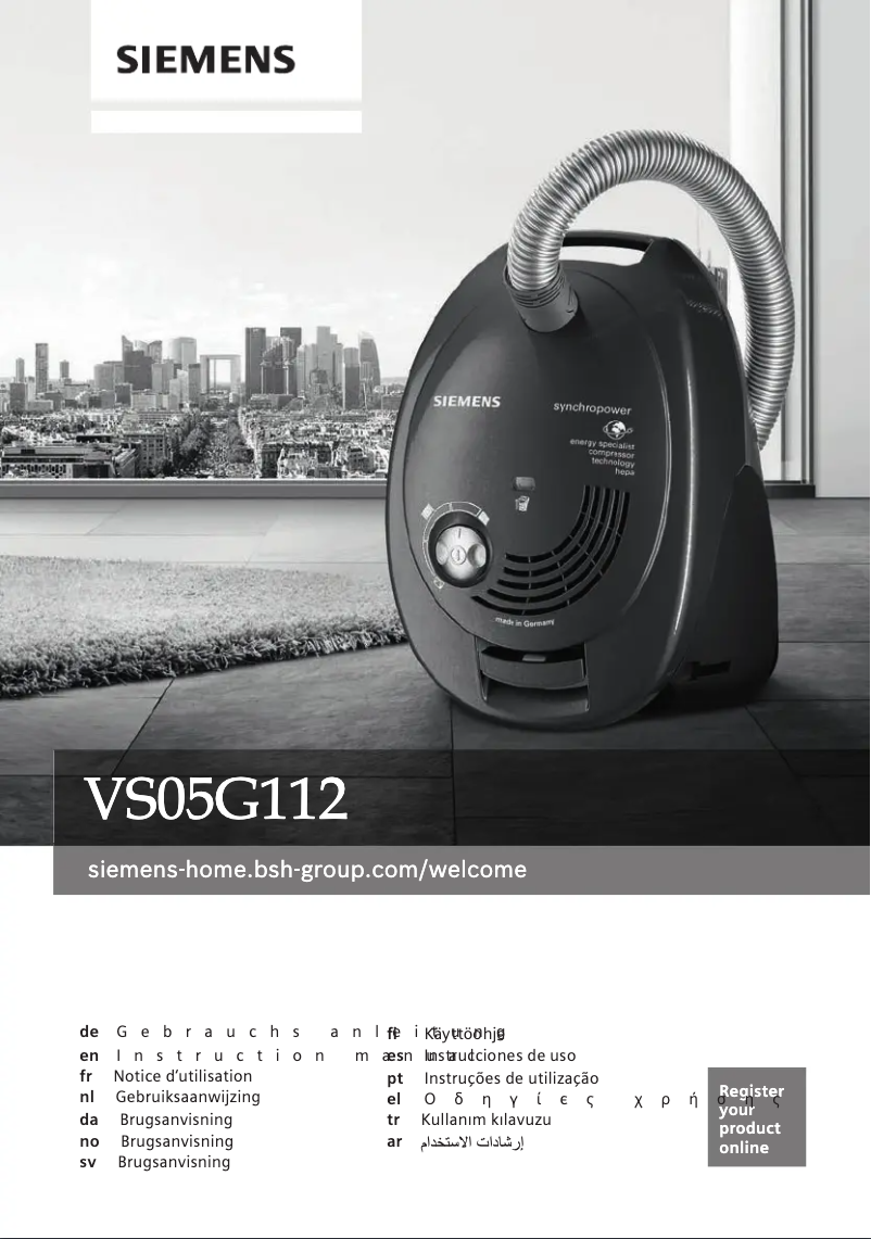 Imagen de la primera página del manual del dispositivo VS05G112