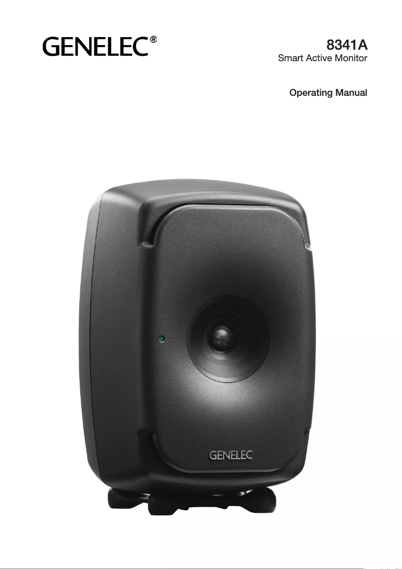 Page n°1 - Manuel utilisateur Genelec 8341 AP