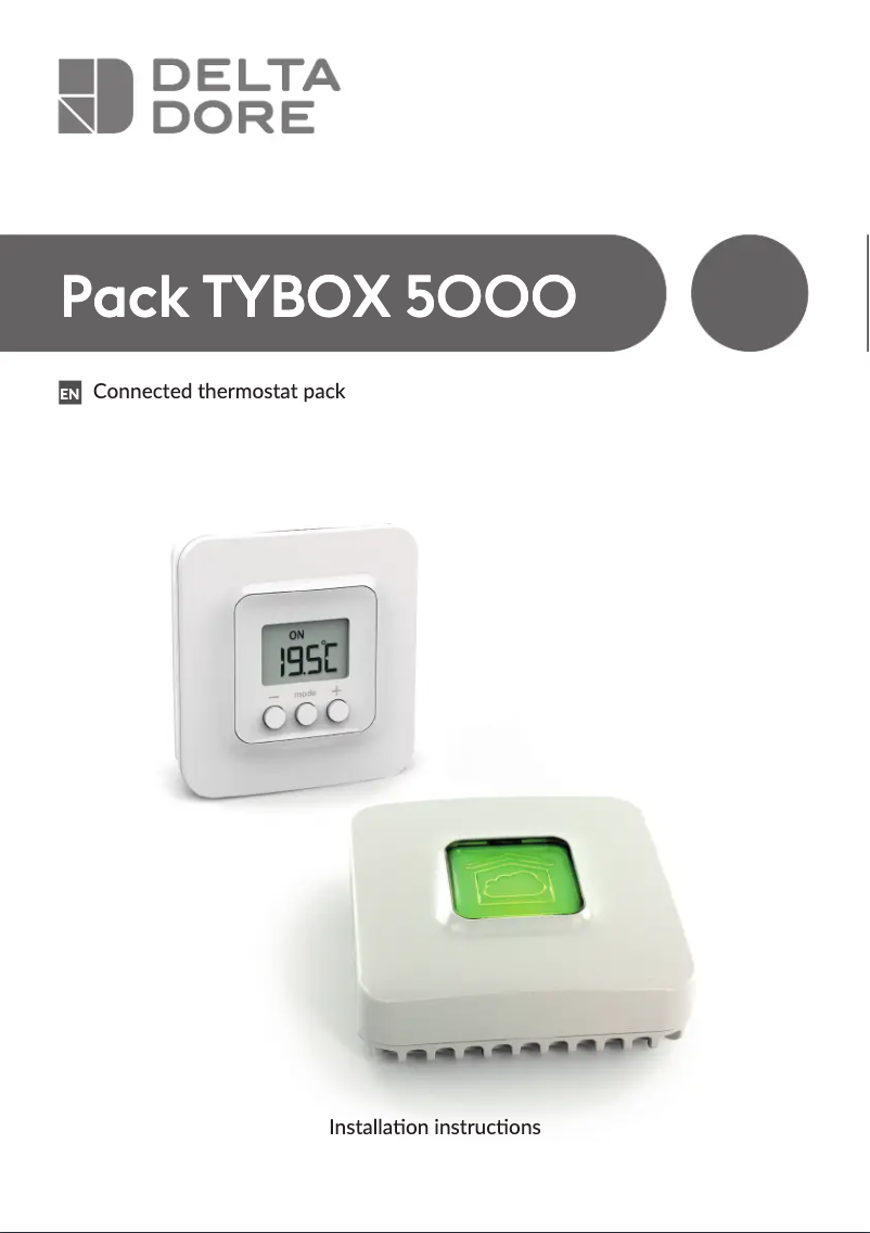 Página 1 del manual Guía de instalación Delta Dore Tybox 5000