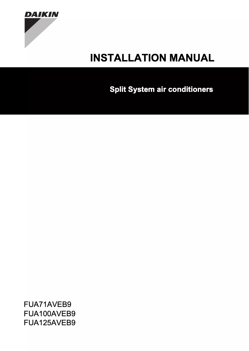 Página 1 del manual Manual de usuario Daikin FUA71AVEB9