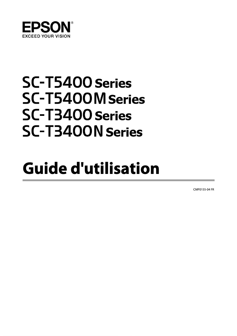 Image de la première page du manuel de l'appareil SC-T5400M