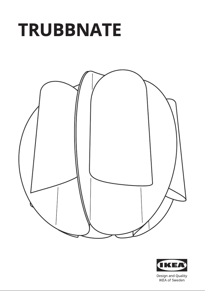 Page 1 de la notice Manuel utilisateur Ikea TRUBBNATE 204.848.17
