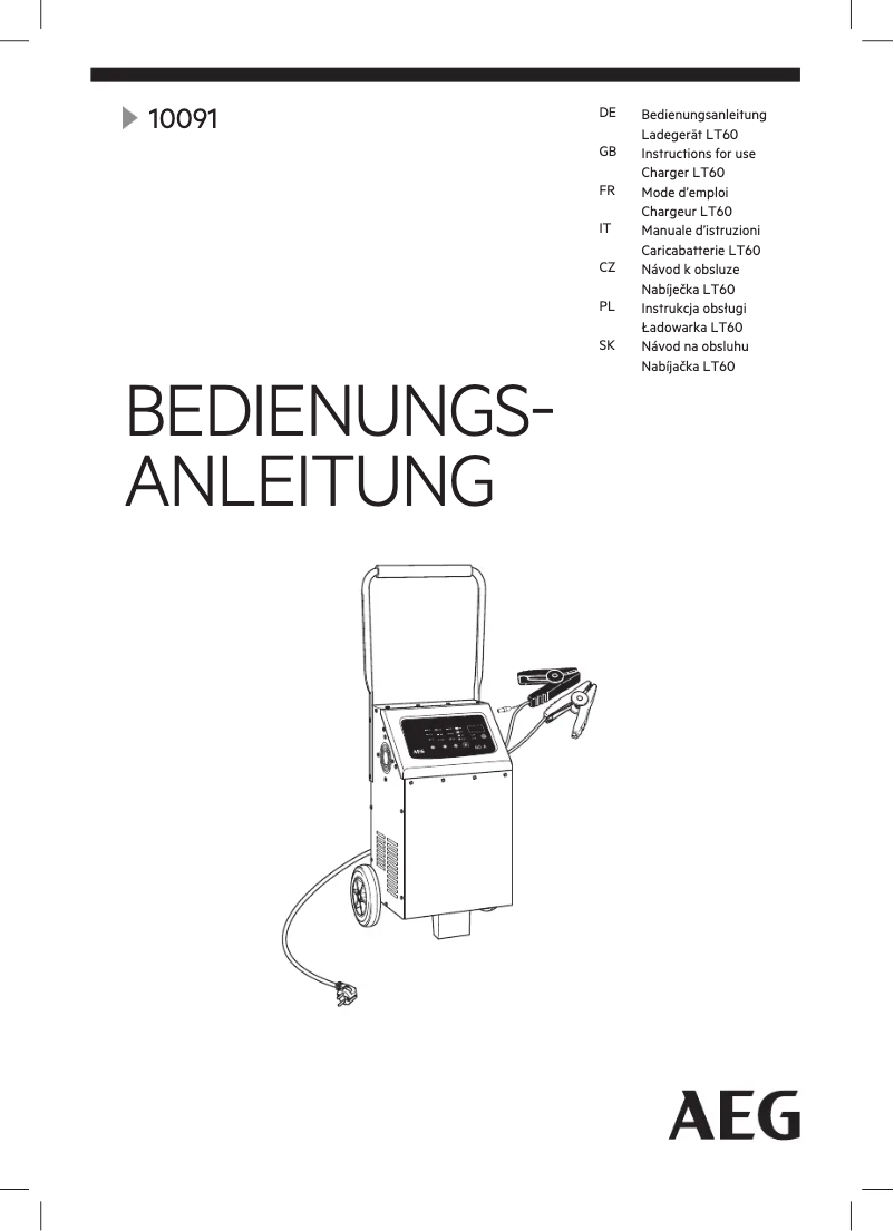 Page n°1 - Manuel utilisateur AEG LT60