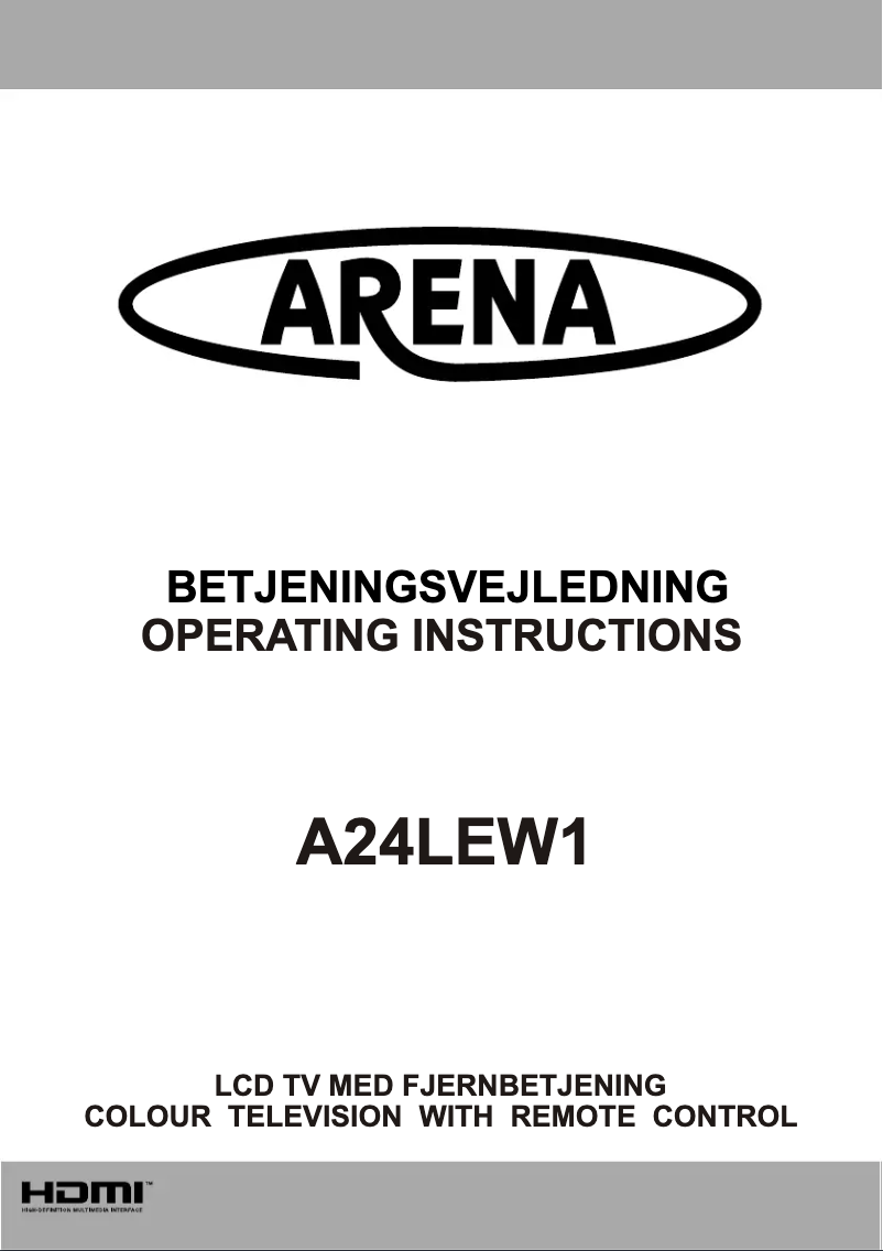 Page n°1 - Manuel utilisateur Arena A24LEW1