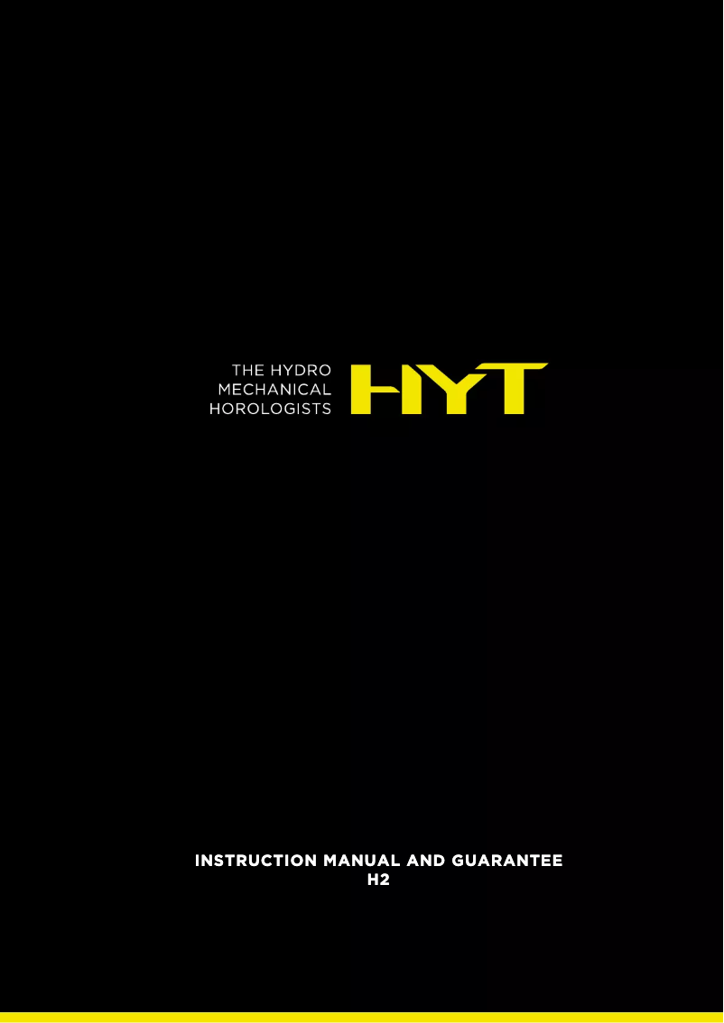 Page 1 de la notice Manuel utilisateur HYT H2