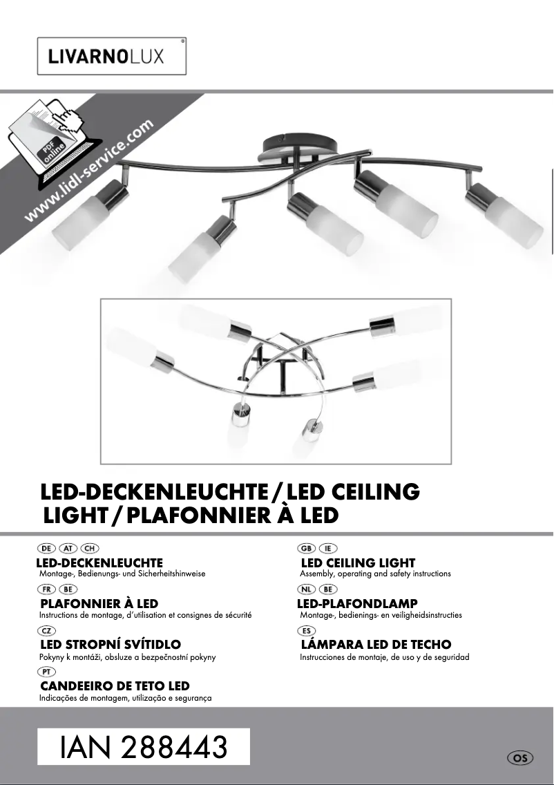 Page 1 de la notice Manuel utilisateur Livarno Lux IAN 288443