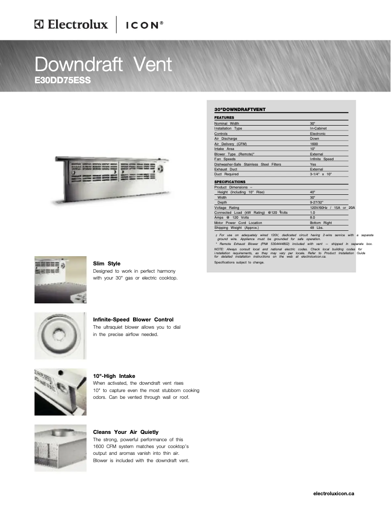 Image de la première page du manuel de l'appareil E30DD75ESS