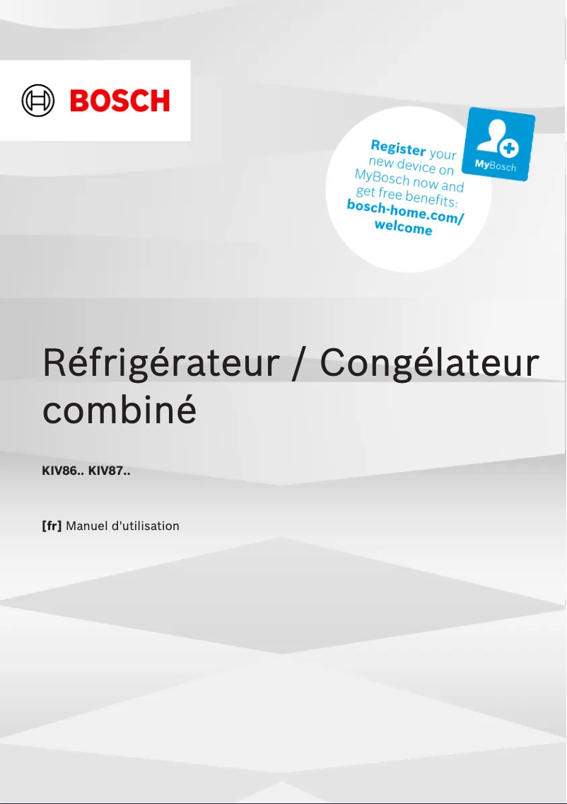 Page n°1 - Manuel utilisateur Bosch KIV87NS306