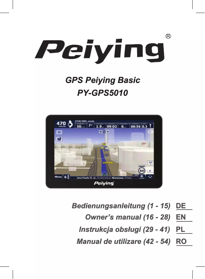 Page n°1 - Manuel utilisateur Peiying PY-GPS5010