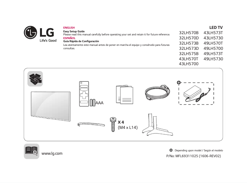 Page n°1 - Manuel utilisateur LG 32LH573B
