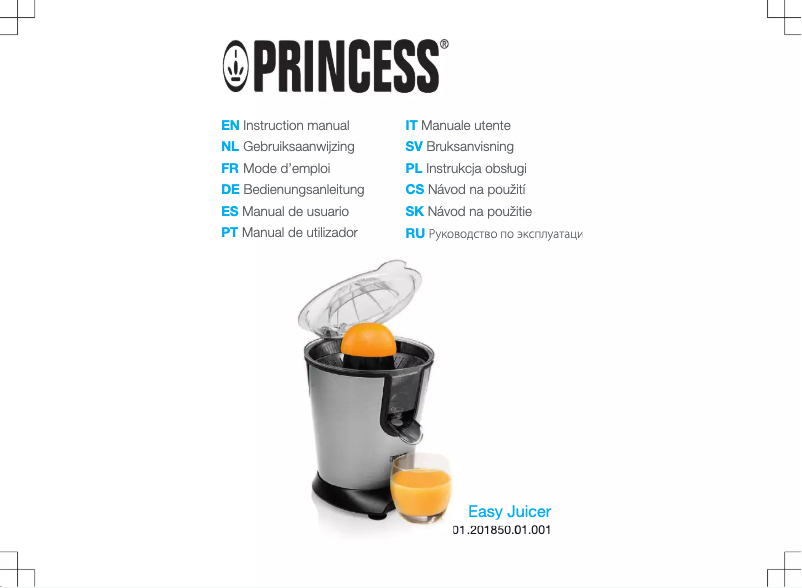 Page n°1 - Manuel utilisateur Princess 201850