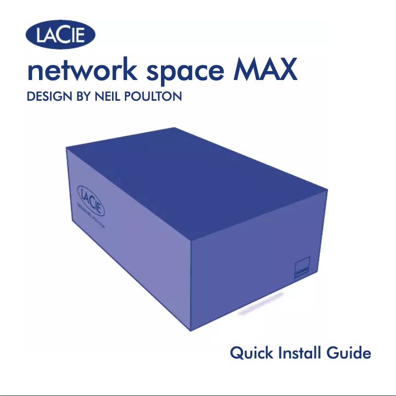 Página 1 del manual Manual de usuario LaCie Network Space MAX