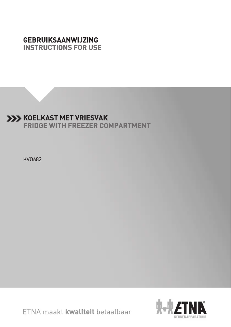 Page 1 de la notice Manuel utilisateur Etna KVO682