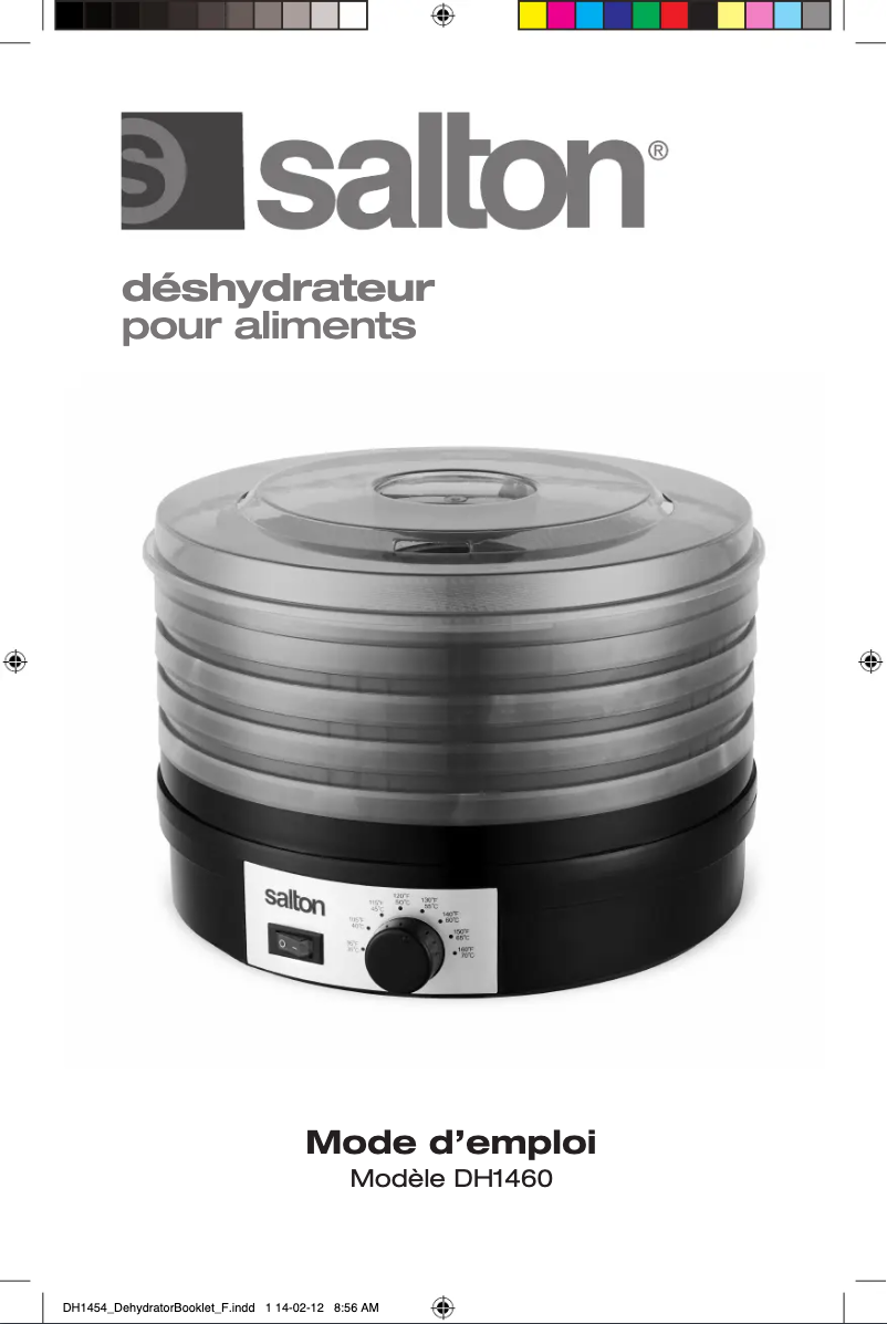 Page 1 of the manual User Manual Salton DH1460