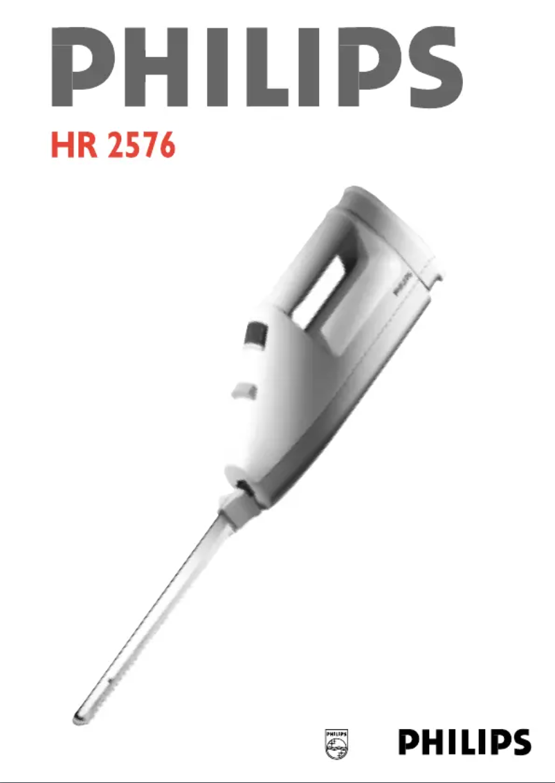Image de la première page du manuel de l'appareil HR 2576
