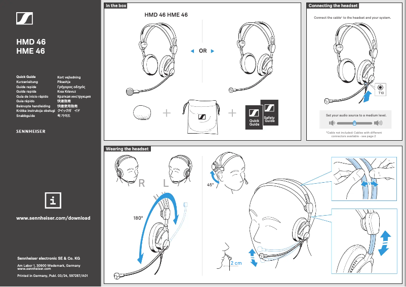 Page n°1 - Mode d'emploi Sennheiser HME 46
