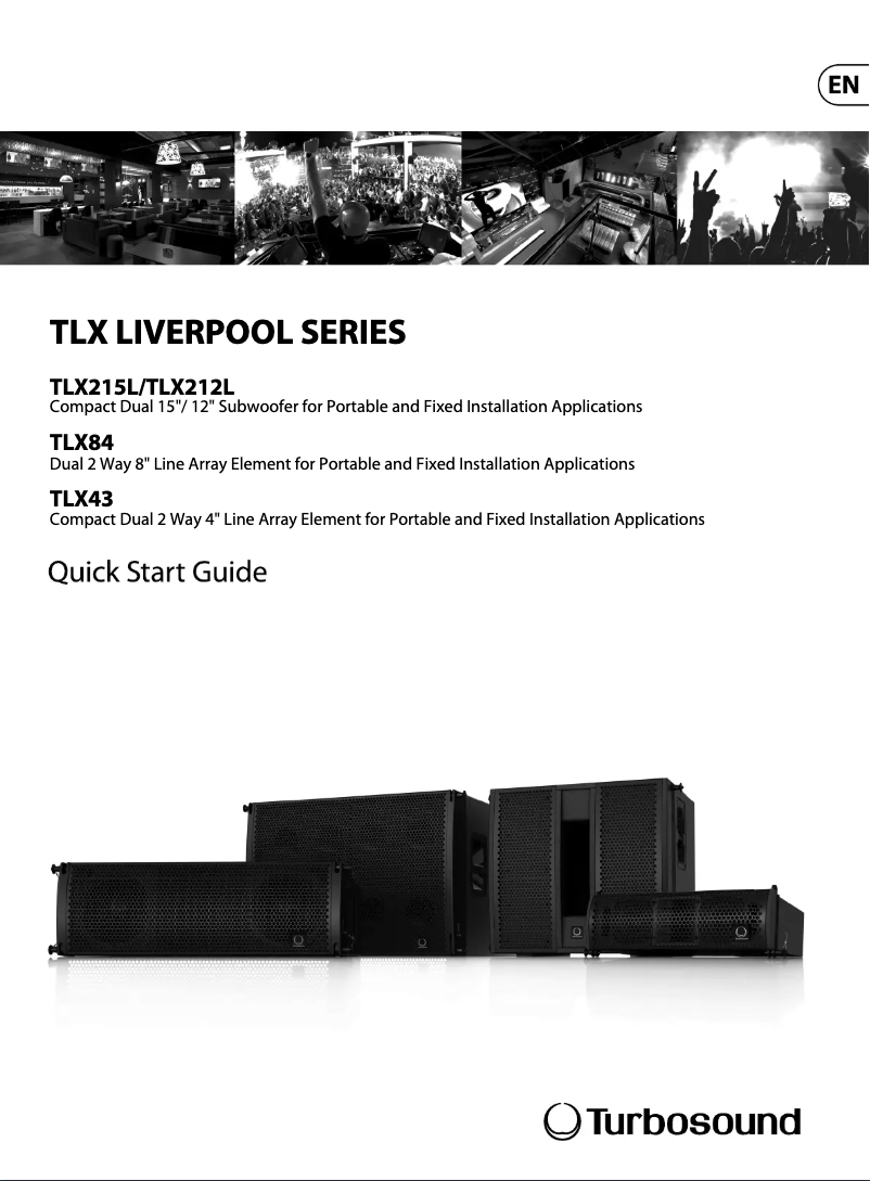 Page n°1 - Guide de démarrage rapide Turbosound Liverpool TLX84-FLB