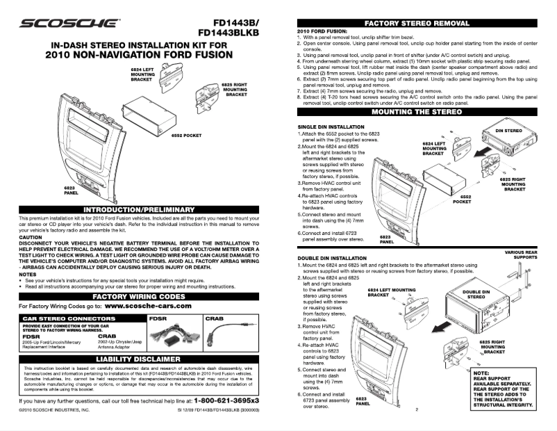 Image de la première page du manuel de l'appareil FD1443B
