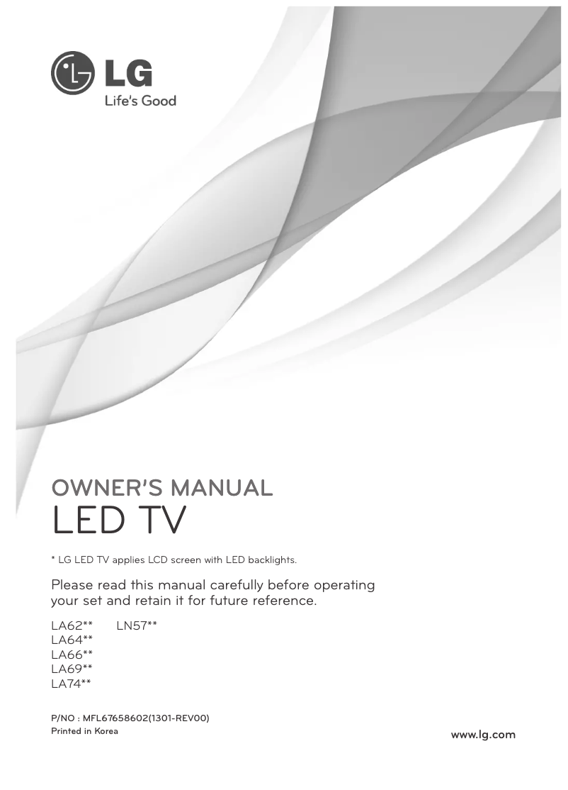 Página 1 del manual Manual de usuario LG 55LA620S