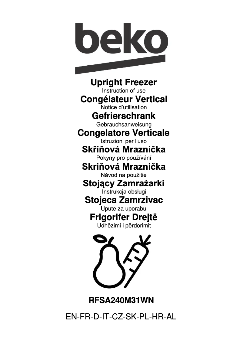 Image de la première page du manuel de l'appareil RFSA240M31WN