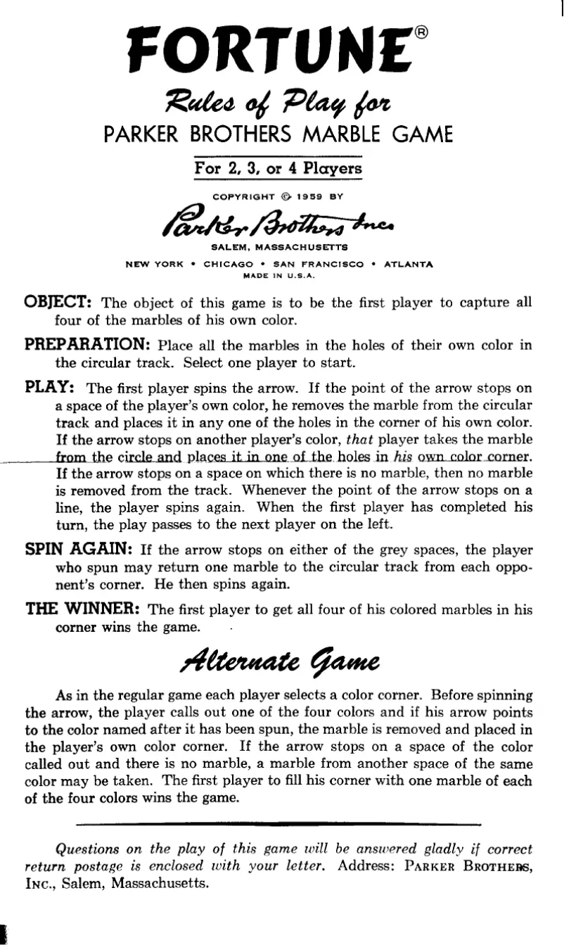 Image de la première page du manuel de l'appareil Fortune