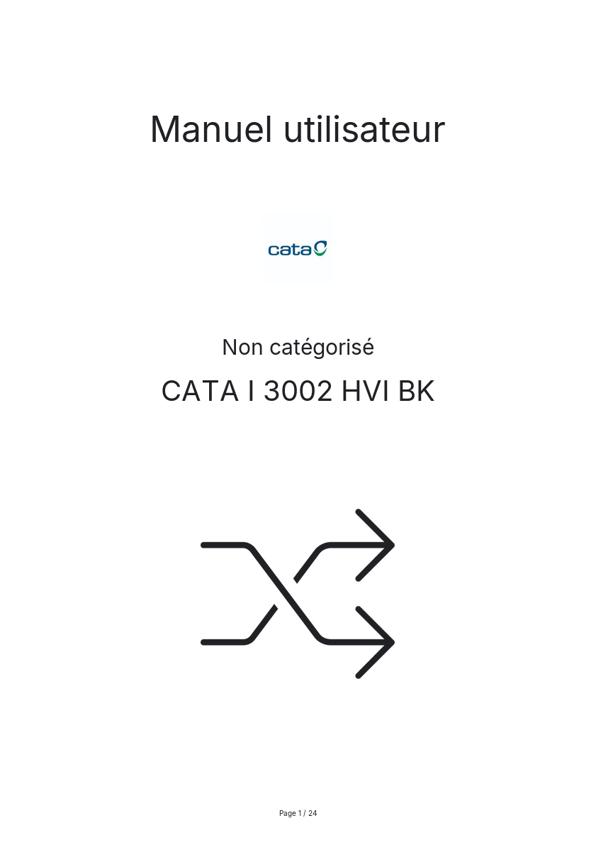 Image de la première page du manuel de l'appareil I 3002 HVI BK