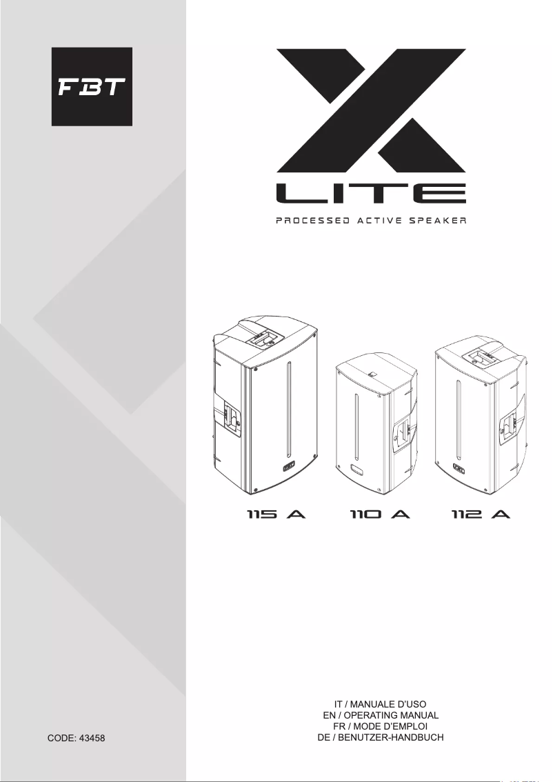 Image de la première page du manuel de l'appareil X-Lite 115A
