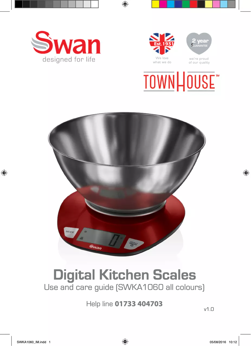 Image de la première page du manuel de l'appareil SWKA1060REDN