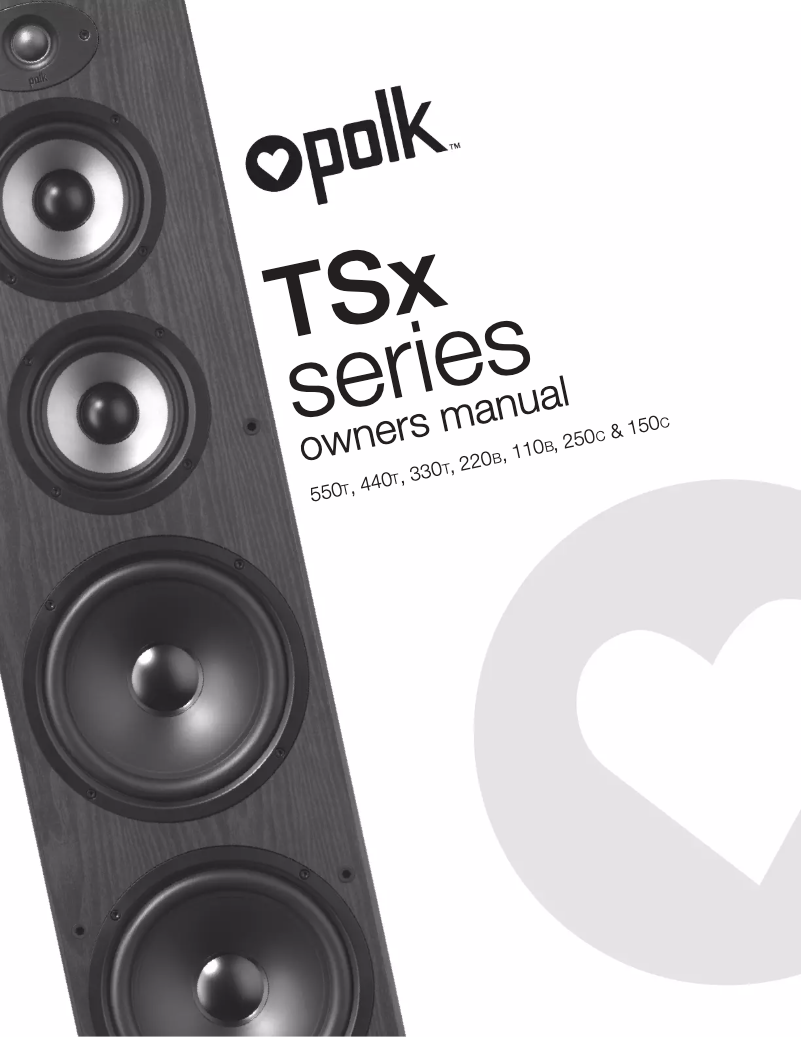 Page 1 de la notice Manuel utilisateur Polk TSx110B