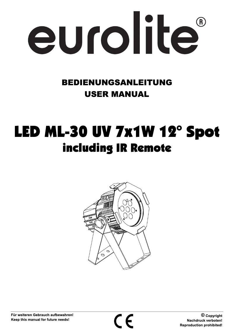 Image de la première page du manuel de l'appareil LED ML-30 UV
