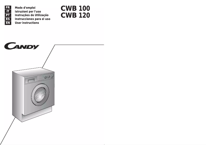 Page n°1 - Manuel utilisateur Candy CWB 120-80