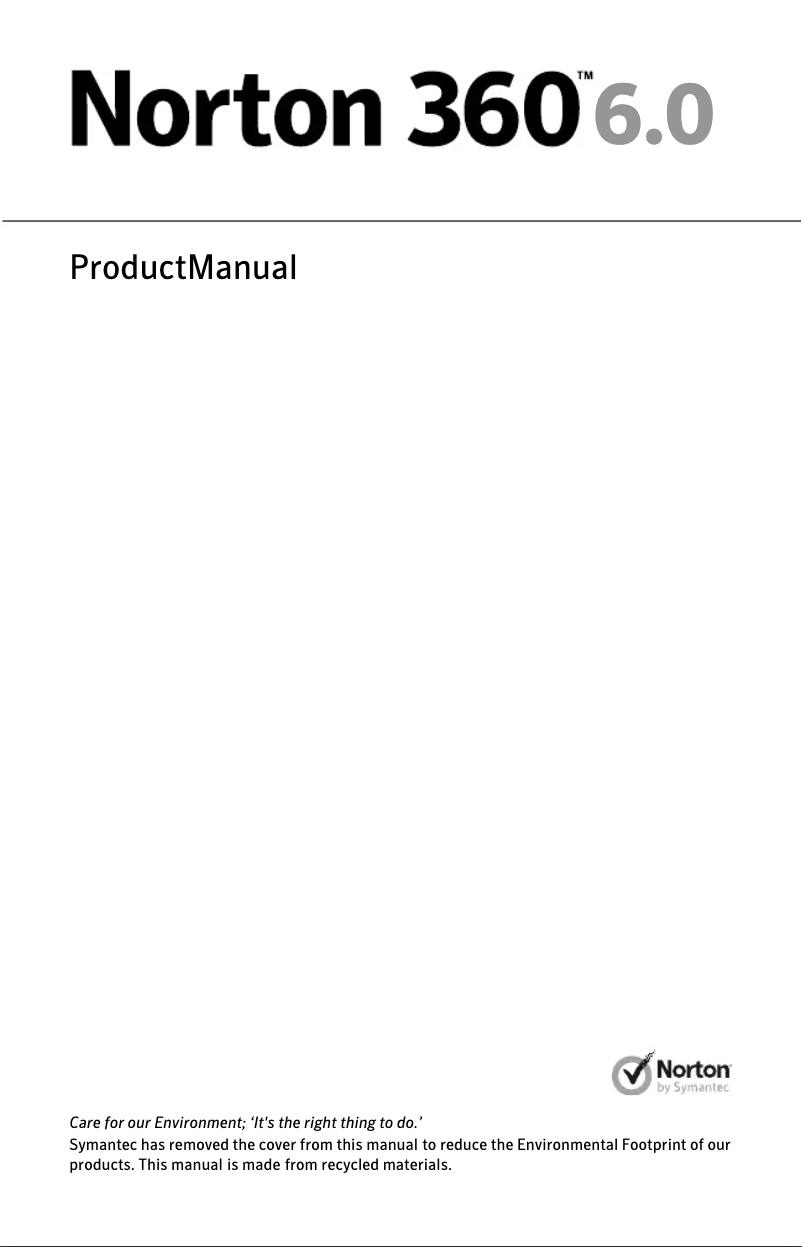 Página 1 del manual Manual de usuario Symantec Norton 360
