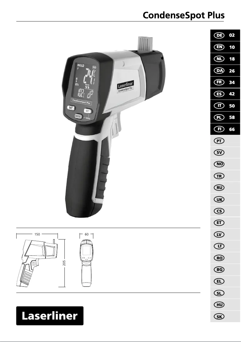 Page n°1 - Manuel utilisateur Laserliner CondenseSpot Plus